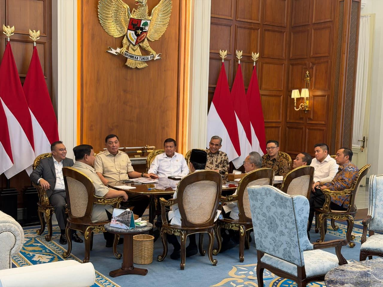 Presiden Prabowo Terima Wakil Ketua DPR Sufmi Dasco Ahmad, Bahas Stok Pangan hingga Energi Jelang Idul Fitri