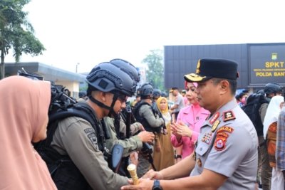 Kapolda Banten Lepas 45 Personel Satbrimob untuk Misi Satgas Amole II ke Papua Tengah